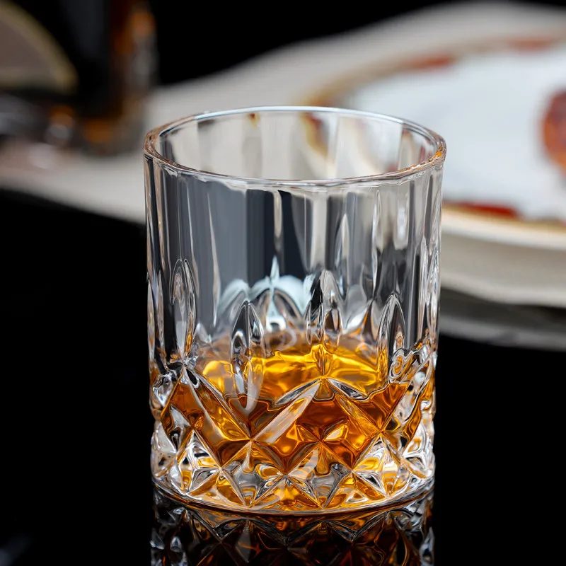 230ml/250ml/315ml Creative Carved Wine Glasses Transparent Juice Cold Drink Cups Whiskey Glasses Drinking Glasses Water Bottle
