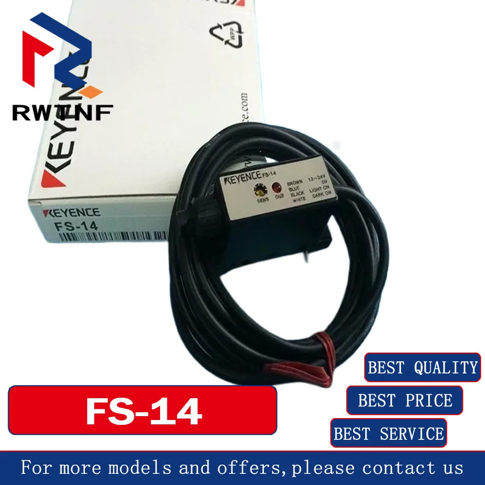 Brand New Genuine FS-14 KEYENCE Fiber optic amplifier speed control induction sensitivity distance sensor, in stock