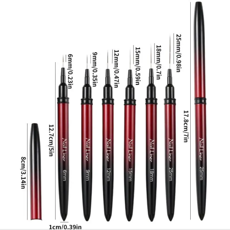 1 PCS Nail Art Liner Brushes Gel Nail Brush Gel Nail Polish Painting Brush Drawing Nail Art Design Brush Pen