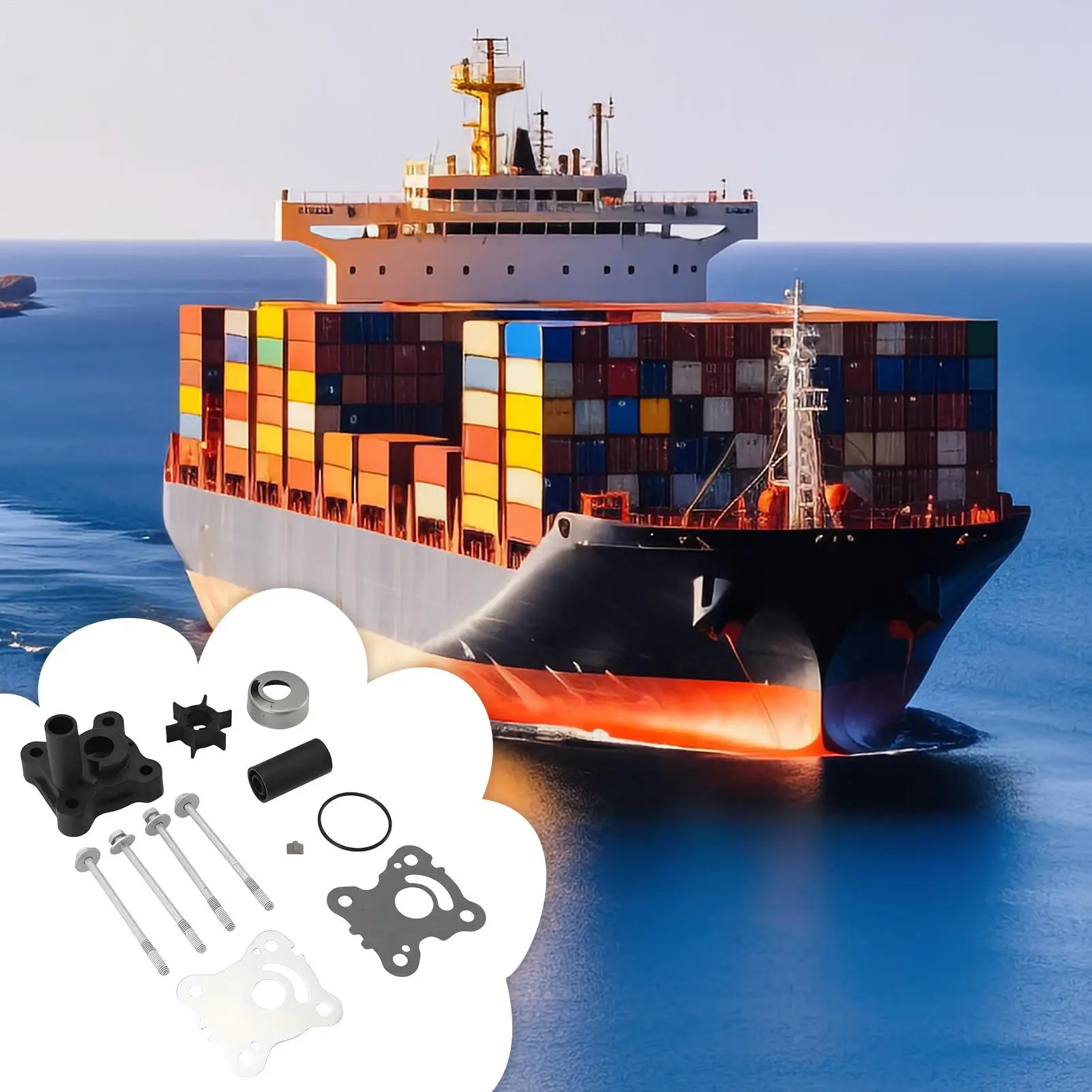 

Для подвесных моторов Honda 06193-ZW9-A32 BF8D BF9.9D 15D 20D 4T 8-20HP Ремкомплект водяного насоса для лодки Прецизионный прочный набор для воды