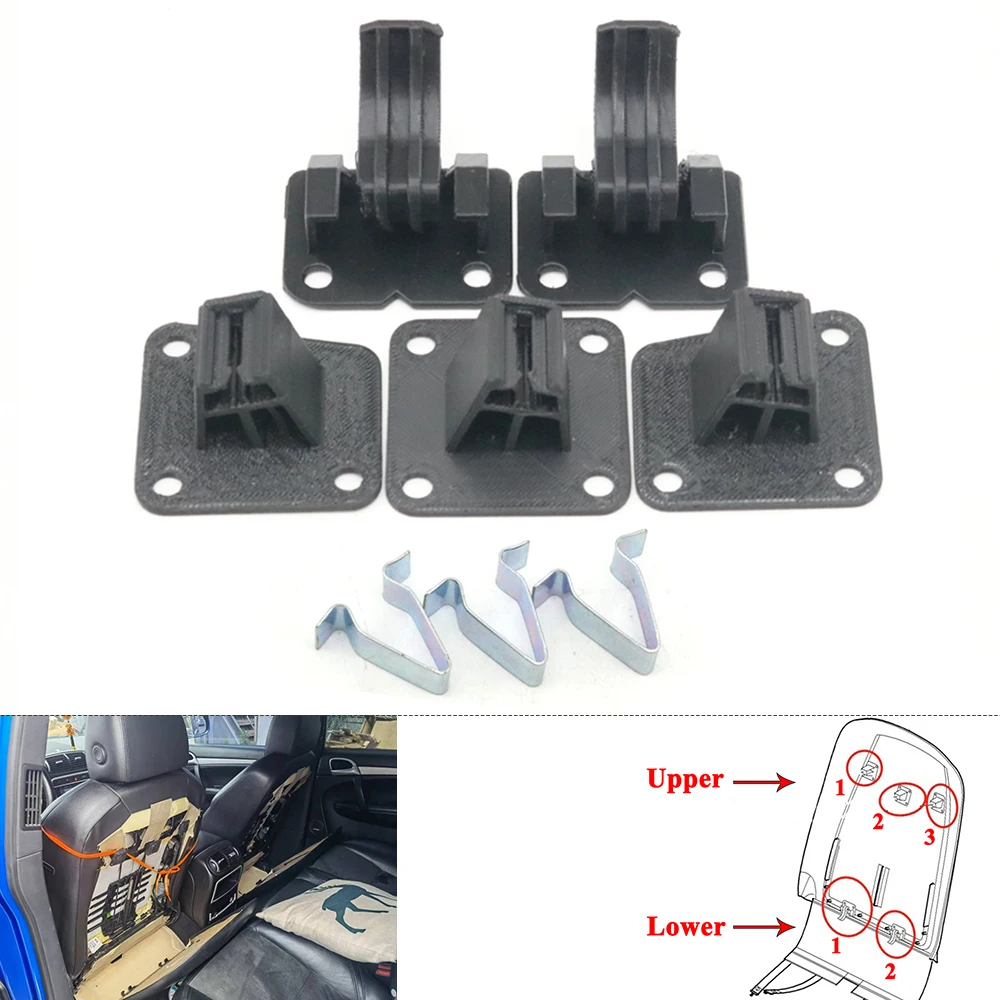 Interior Front Seatback Cover Fastener Clip Rear Backrest Upper Lower Bracket Fixing Buckle For Porsche Cayenne 955 957 2003-10