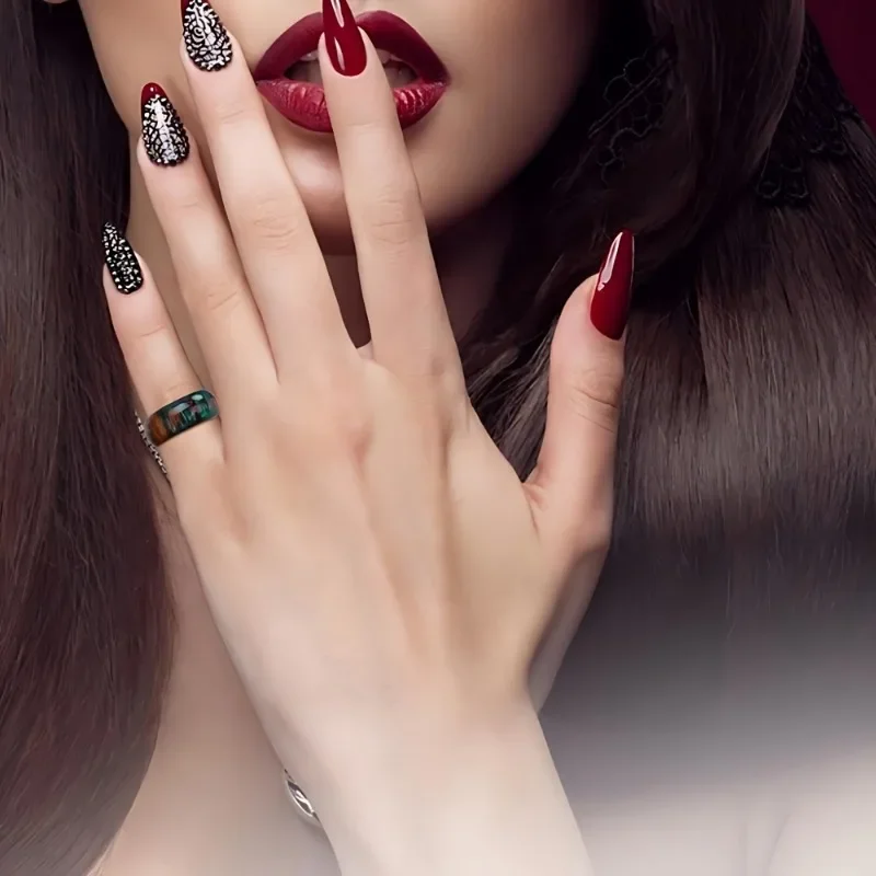 1pc Colorful Acrylic Ring, Retro Ring For Girls, Holiday Party Gift image 5