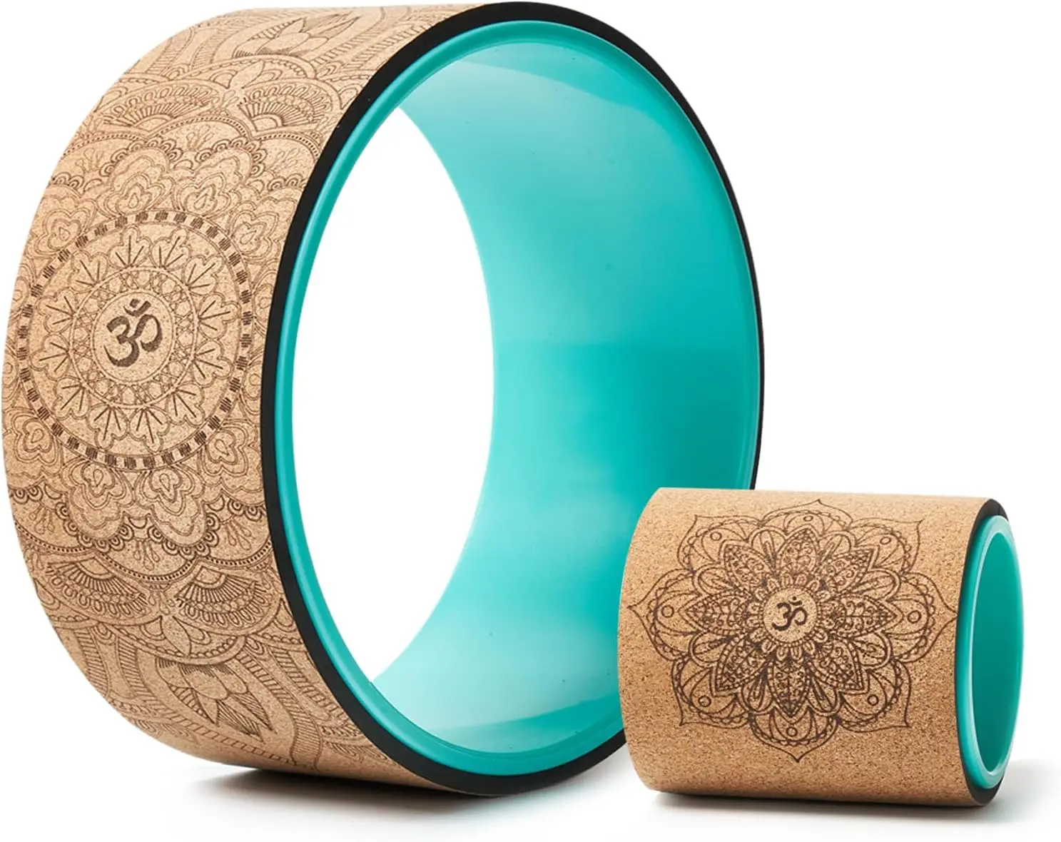 

Колесо для йоги для растяжки, массажный ролик для глубокого массажа спины с дополнительной подушкой, широкий утолщенный пенопластовый ролик для укрепления мышц кора.