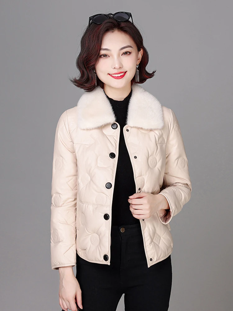   Giacca in Vera Pelle di Pecora da Donna Ning, Modello Slim Fit, Nuova Collezione Invernale 2025