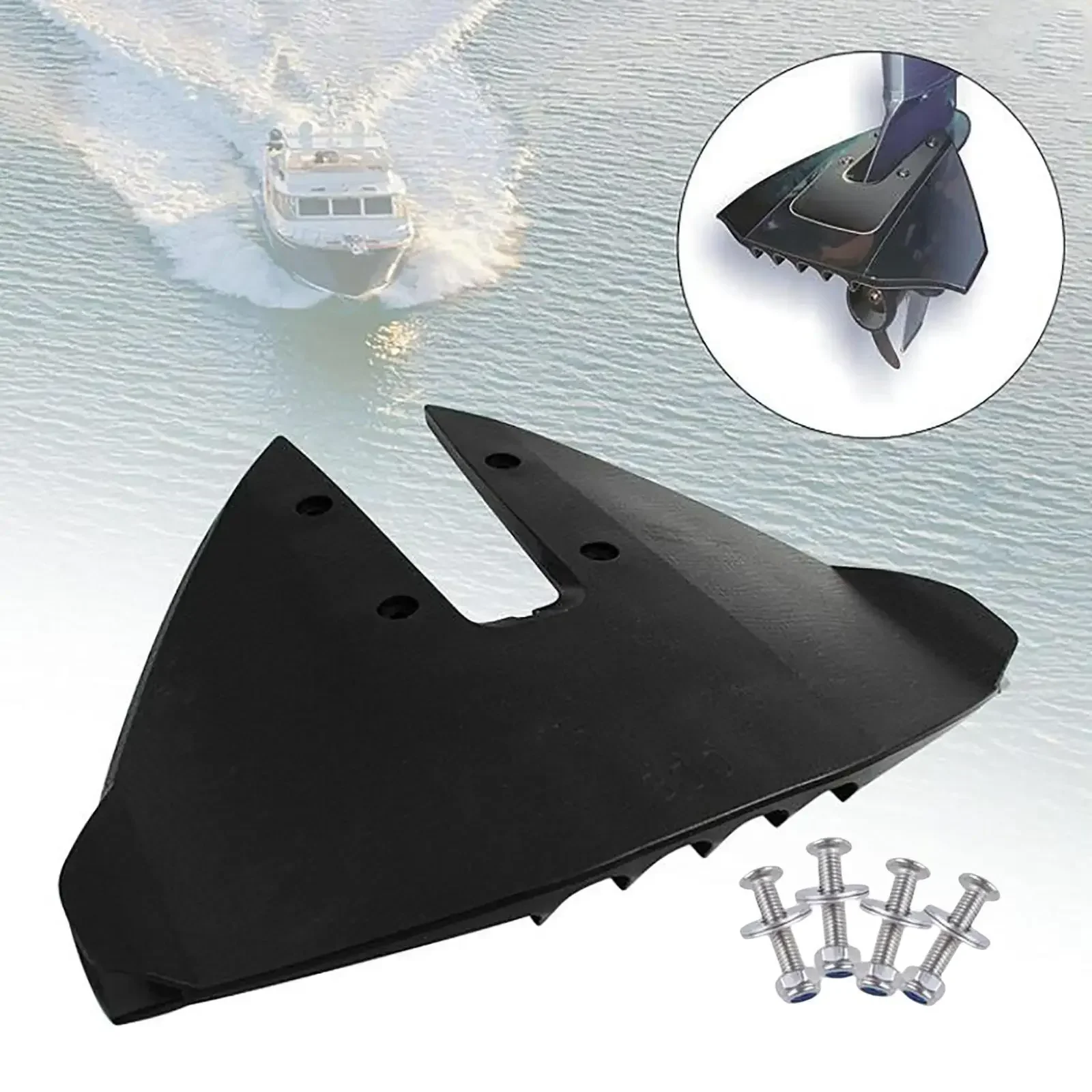 Boat hydrofoil stabilizer for outboard and stern drive 15 Hp-300 HP engine boat fittings