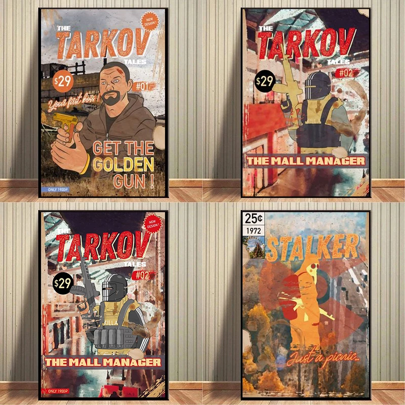 Vintage Comics Tarkov Tales Killa V2 Poster and Prints Canvas Painting  Wall Art Pictures for Living Room  Cuadros Home Decor