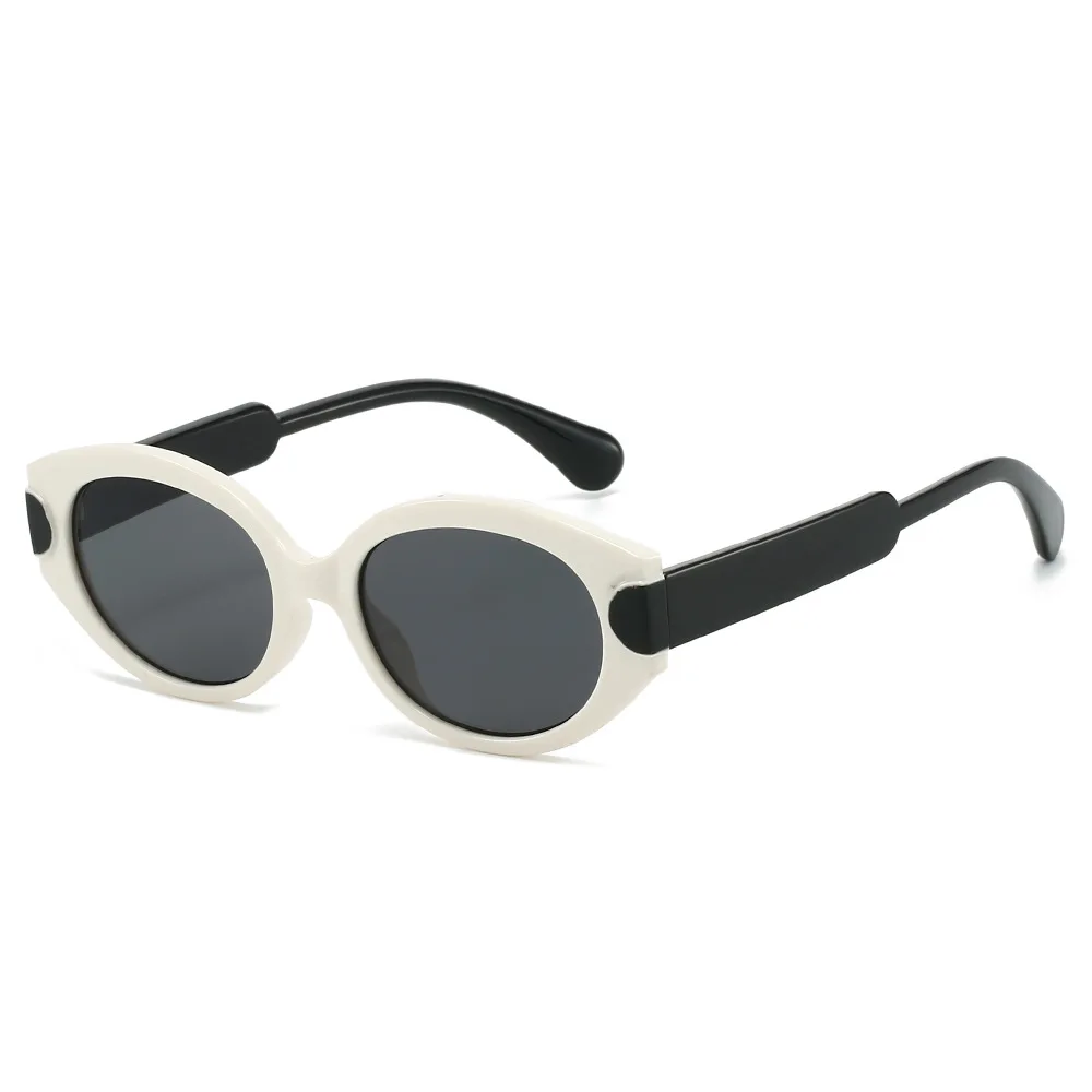 

New Oval Women's Cat Eye Rose Red Sunglasses Fashion INS Style Dopamine Seaside Photo Decoration Mirror Premium Sunshade Mirror