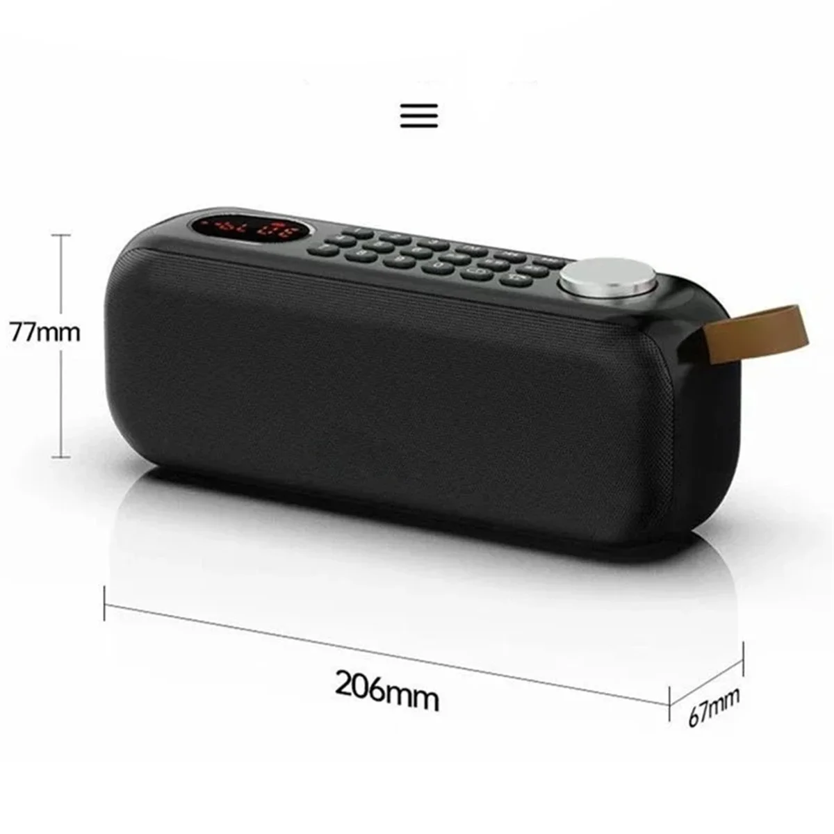 

2025+Portable Bluetooth Speaker Outdoor Bass Wireless Speaker FM Radio Knob Volume Adjustment USB Player Phone Call Red