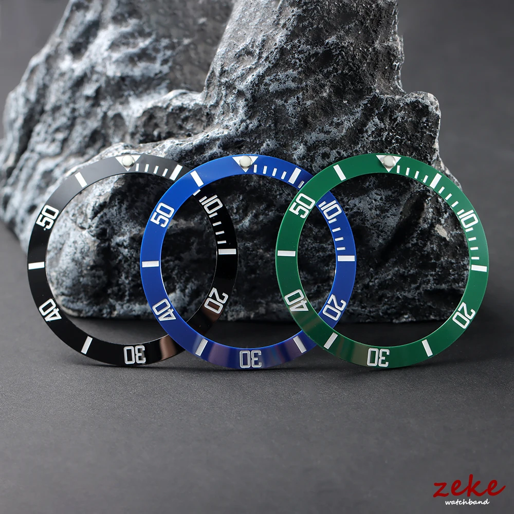 38 مللي متر سبائك السيراميك ساعة الحافة إدراج حلقة المنحدر للمياه شبح ساعة حافظة NH35 NH36 ل GMT الغوص الرجال ساعة جزء الملحقات