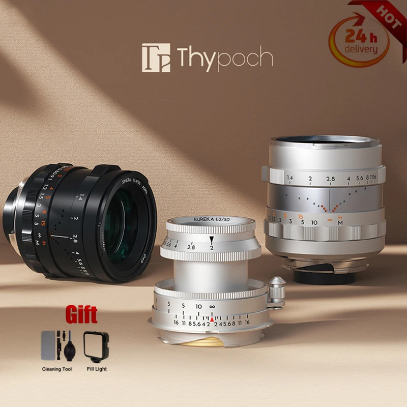 

Thypoch Eureka 50mm F/2 Camera Lens Full Frame Manual Focus Lens For Leica M Mount Camera M11 M10 M240 Photography