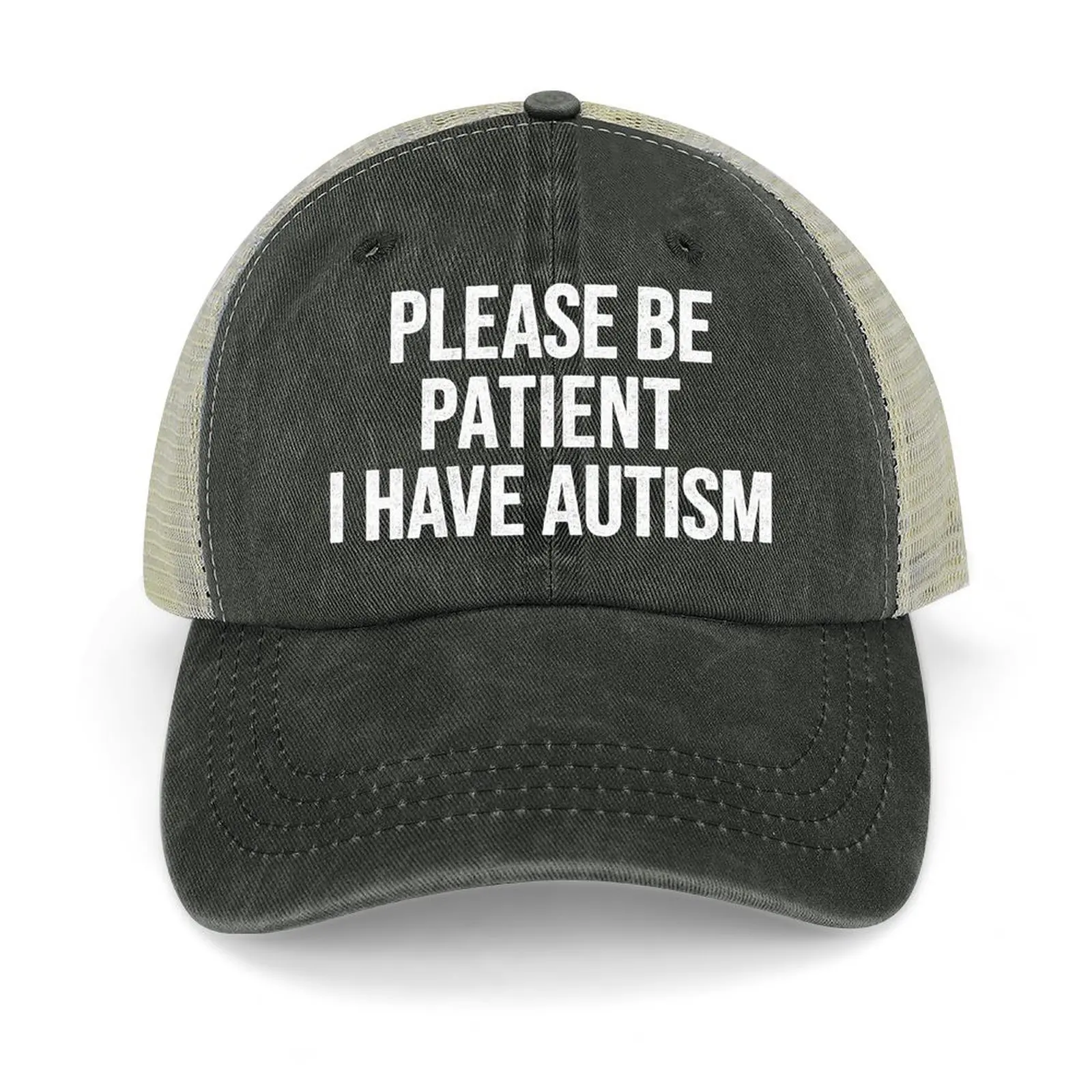 

Please Be Patient I Have Autism Baseball Cap Hat men Bobble Hat Brand Man cap Men Women's