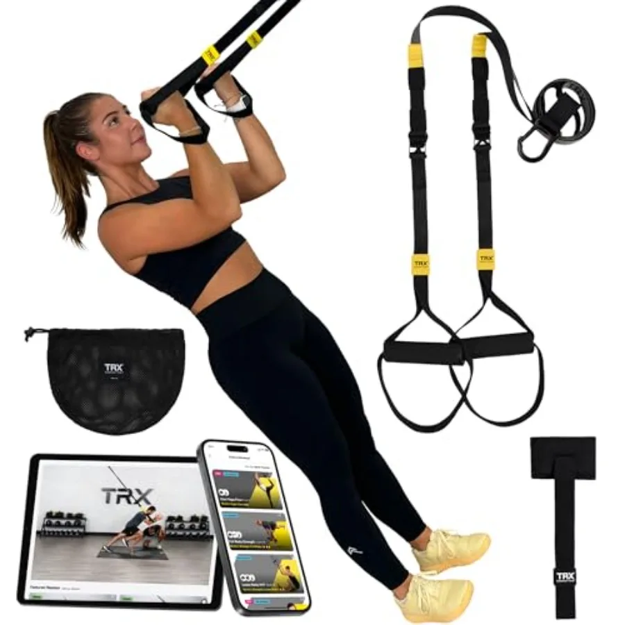 TRX GO Suspension Trainer für zu Hause, tragbares Fitnessgerät für Krafttraining, Ganzkörper-Trainingsgerät