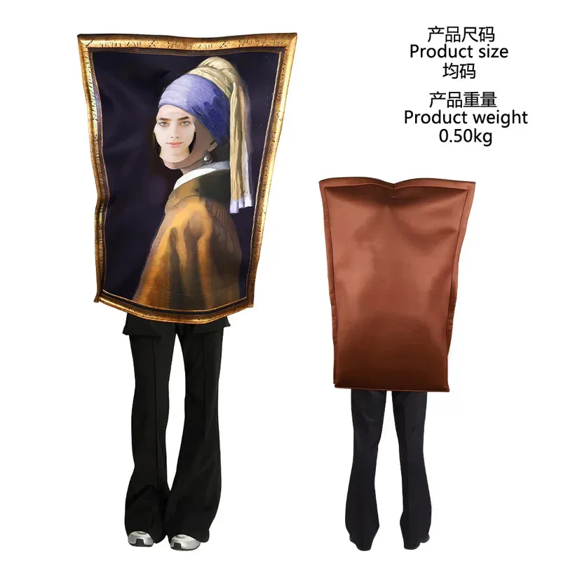 

CyCookies French Fries Sausage Funny Food Cosplay Famous Printing Mona Lisa Scream Halloween Costume Christmas Party Fancy Dress