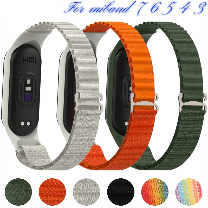 

Alpine Loop Band For Xiaomi Mi Band 7 6 5 4 3 SmartWatch Sports bracelet Replacement MiBand 7 6 Belt For Miband 4 3 Strap Correa