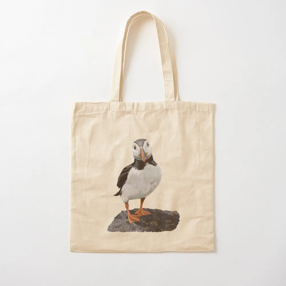 

Puffin on rock Tote Bag shopper bag women Cloth bag Fabric canvas bags Canvas Tote