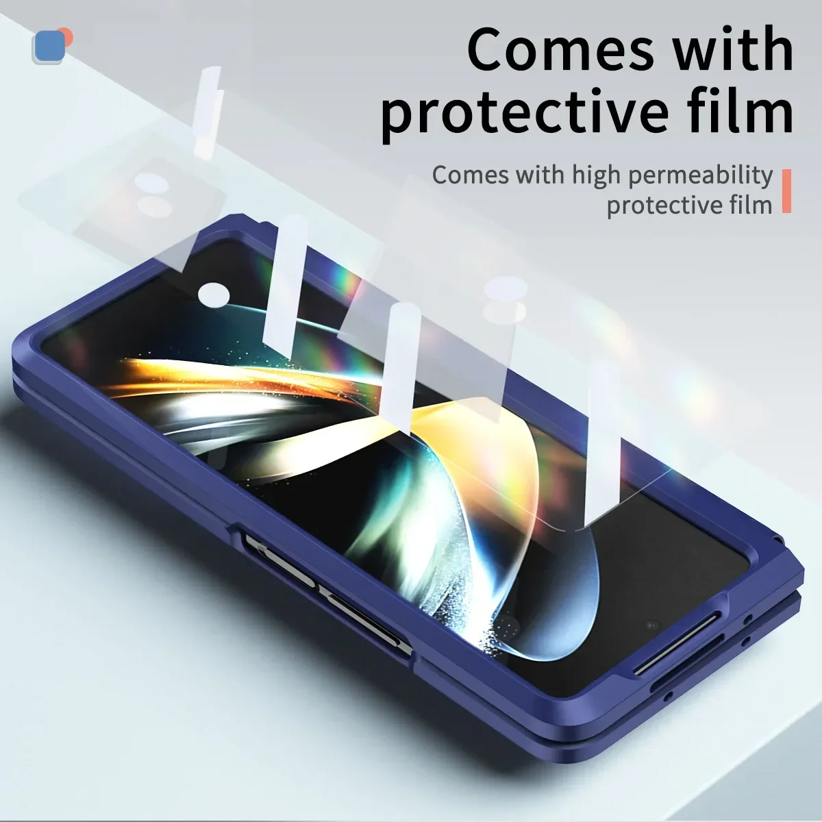 Anti-spy Privacy Phone Case For Samsung Z Fold 4 Case TPU Hinge Folding Shell Membrane Integrated All-Inclusive Protective Cover