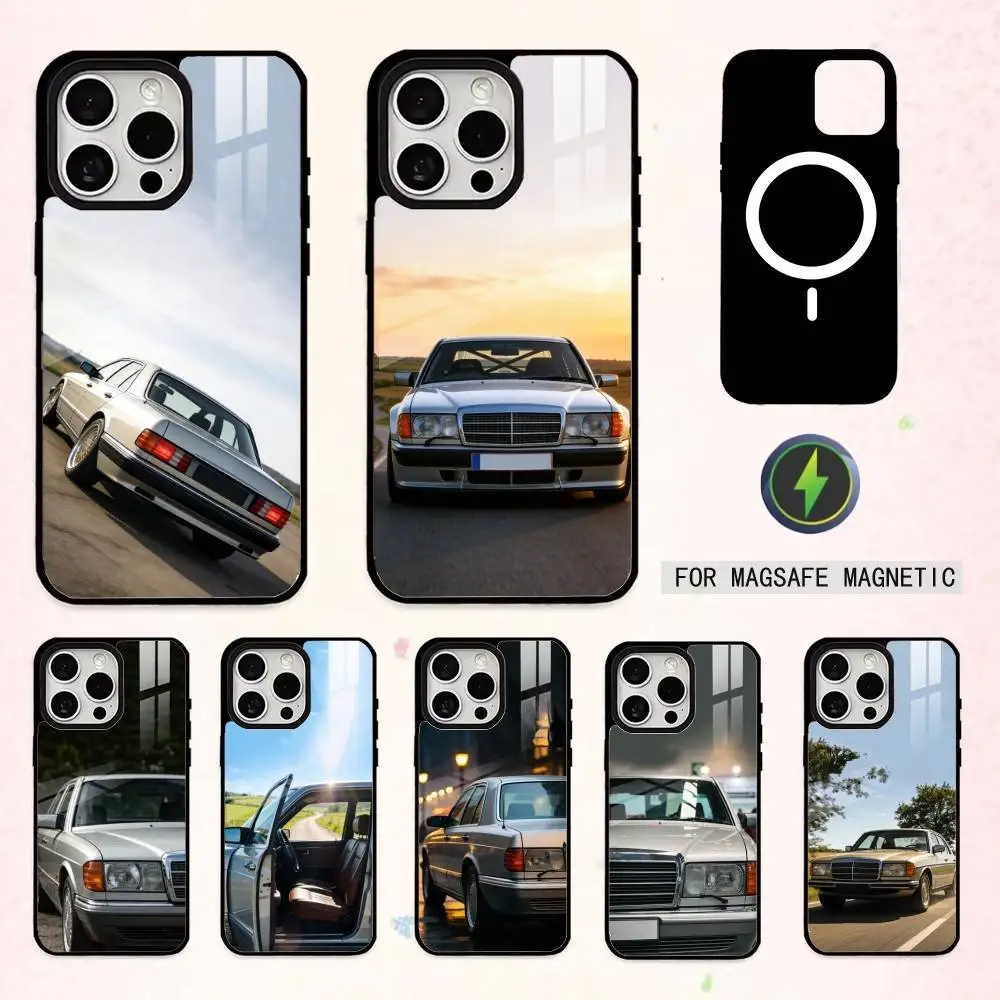 

D-DTM W-W126 Oldtimer Car Phone Case For iPhone17,16,15,14,13,12,11 Plus,Pro Max Magnetic For Magsafe Wireless Charging