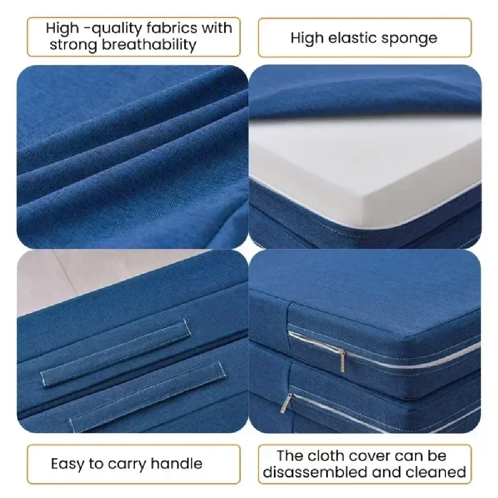 Foldable Sponge Mattresses Single Bed Furniture Memory Foam Folding Mattress for Office Lunch Break Simple Mat Tatami Yoga Pad