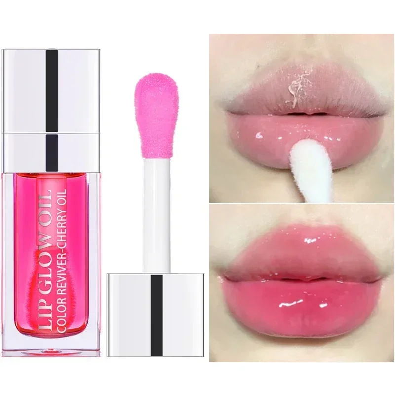 Crystal Clear Geléia Lip Gloss, Óleo Hidratante, Brilho Antiaderente, Brilho Sexy, Esmalte, Moda Coreana, Maquiagem