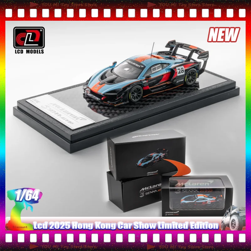 

Новая ограниченная серия 1:64 ЖК-дисплей 2025 Гонконг, автомобильное шоу из сплава, литая под давлением модель, имитация миниатюрных настраиваемых детских игрушек, подарок