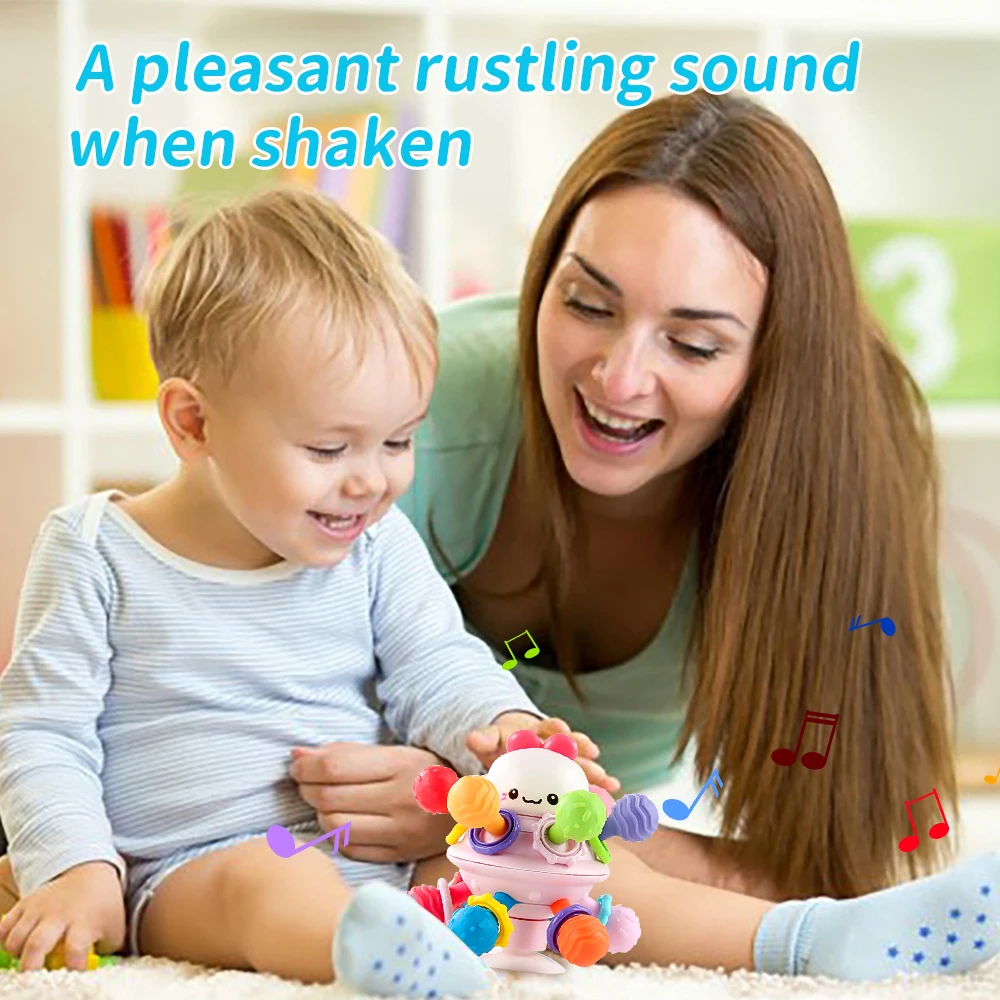 맨해튼 원자 공 실리콘 아기 Teether 부드러운 고무 파악 장난감 조기 교육 아기 파악 훈련 발달 장난감