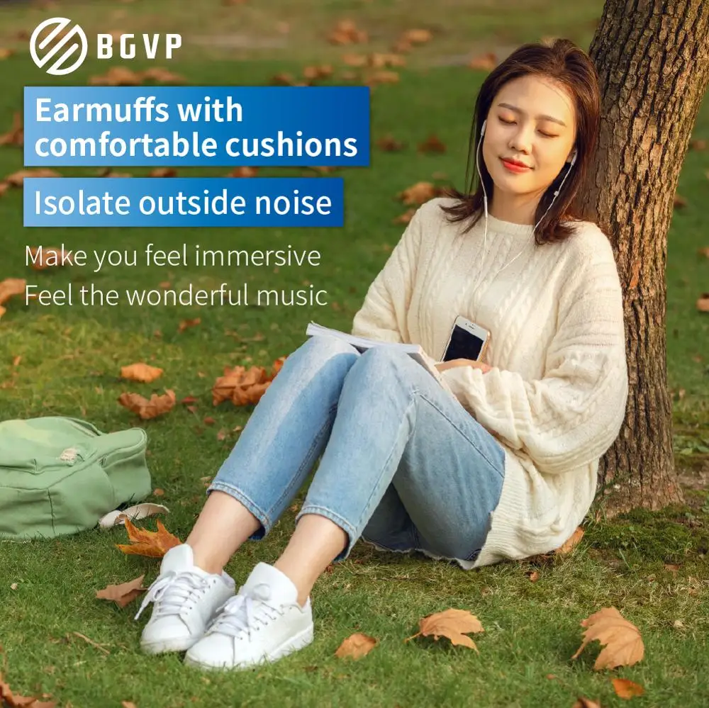 BGVP E Set A Set of Two-color In-ear Headphones Silicone Case Single-section Set of Dynamic RingEarphones Eartip Patented