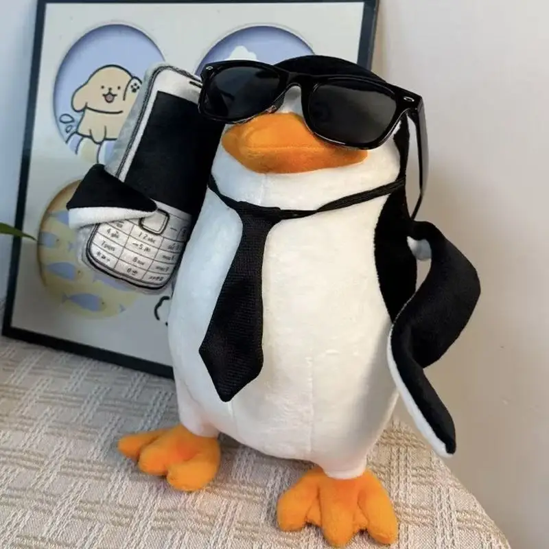 Poupée pingouin élégante, jouet en peluche à Expression abstraite, cadeau d'anniversaire pour filles, animaux en peluche amusants, jouets de collection