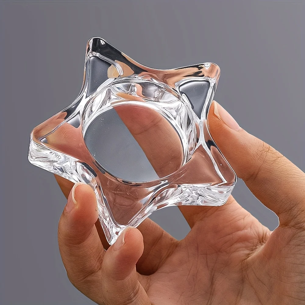 Clear Star Glass Tealight Candle Holder Romantic Home Decor