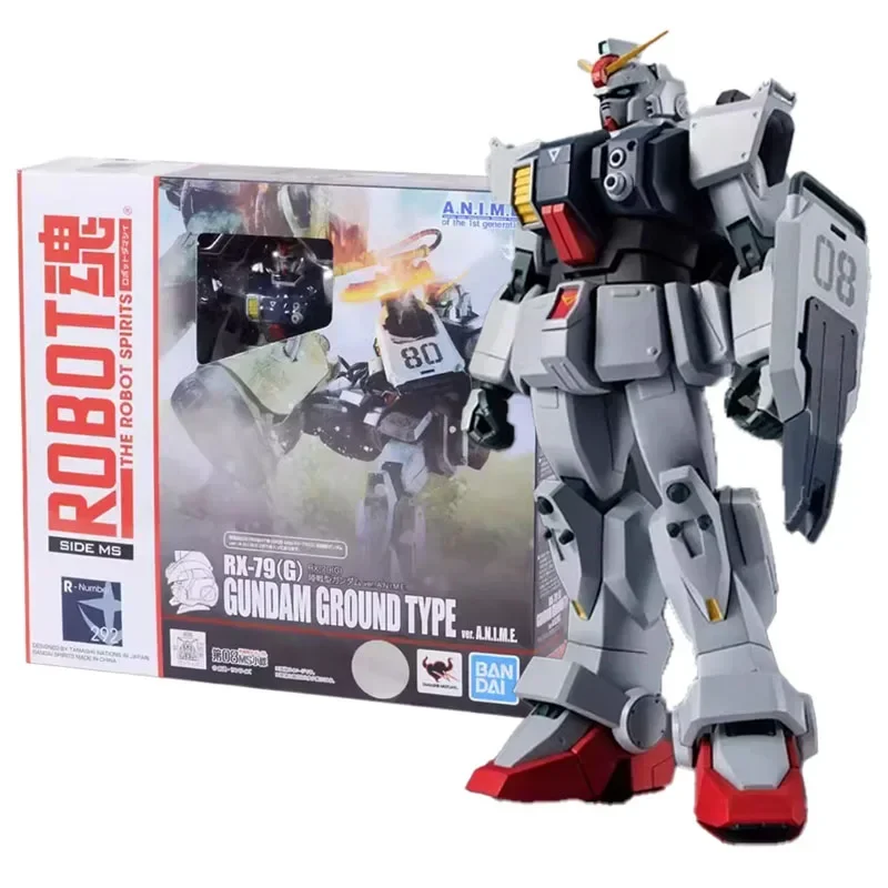 

Original Genuine THE ROBOT SPIRITS RX-79 G GUNDAM GROUND TYPE Ver. Bandai Anime Model Toys Action Figure Gifts Collectible Kids