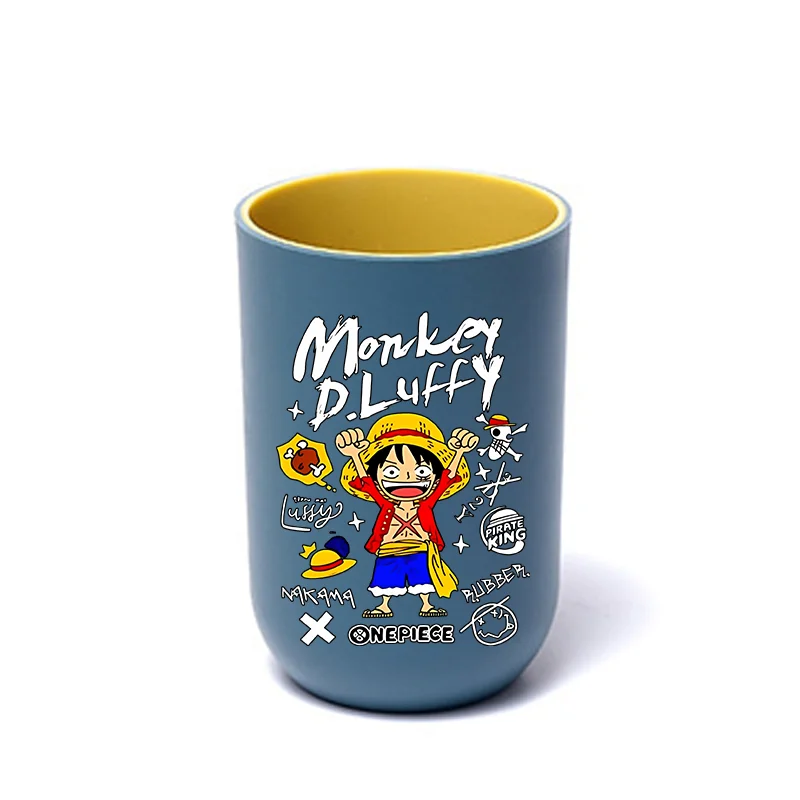 One Pieces Luffy Kids Toothbrush Mugs Cute Girls Boys Mouth Washing Cups Tooth Brush Cups Drinkware Bathroom Toothbrush Holder view 6
