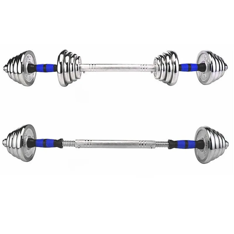 Home-use Electroplated Cast Iron Dumbbells Adjustable Dumbbell and Variable Barbell Set
