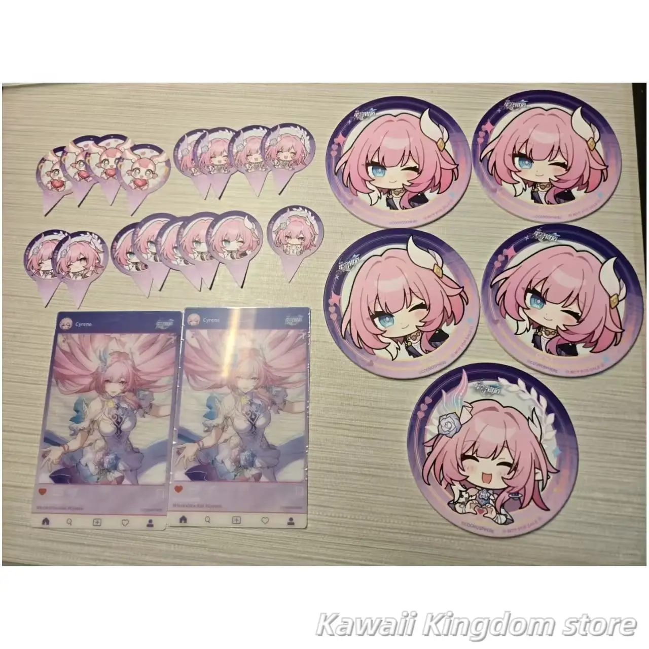 لعبة هونكاي: ستار رايل سيرين كوسبلاي أنيمي كأس الوسادة وجبة إدراج بطاقة شفافة التميمة طالب ملحق المشجعين هدية #2