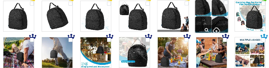

Small Camping Bag Portable Fan Storage Bag 600D Oxford Cloth Lightweight Waterproof Handheld Compact Tote Organizer Outdoors