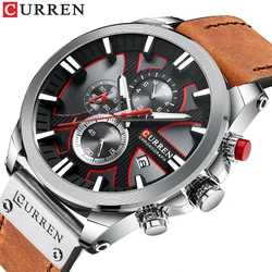 2022 New Mens Watches CURREN Top Brand Luxury Leather Casual Quartz Watch Men's Sport Waterproof Clock Watch Relogio Masculino