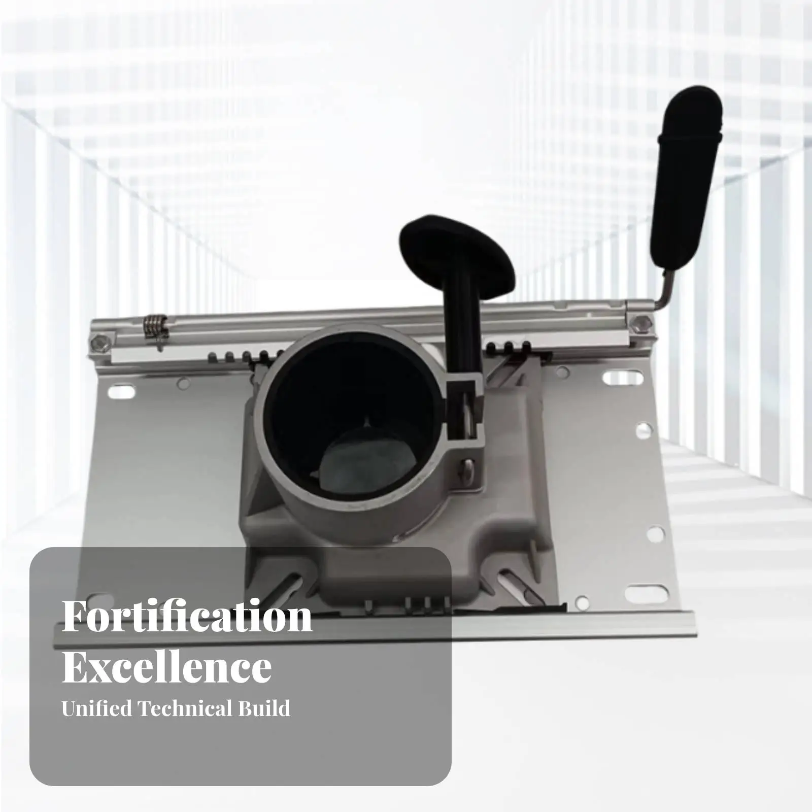 Customizable Aluminum Mounting Plate for Boat Rod Holder Stainless Steel Reinforced Yacht Base with Black Lever Handle