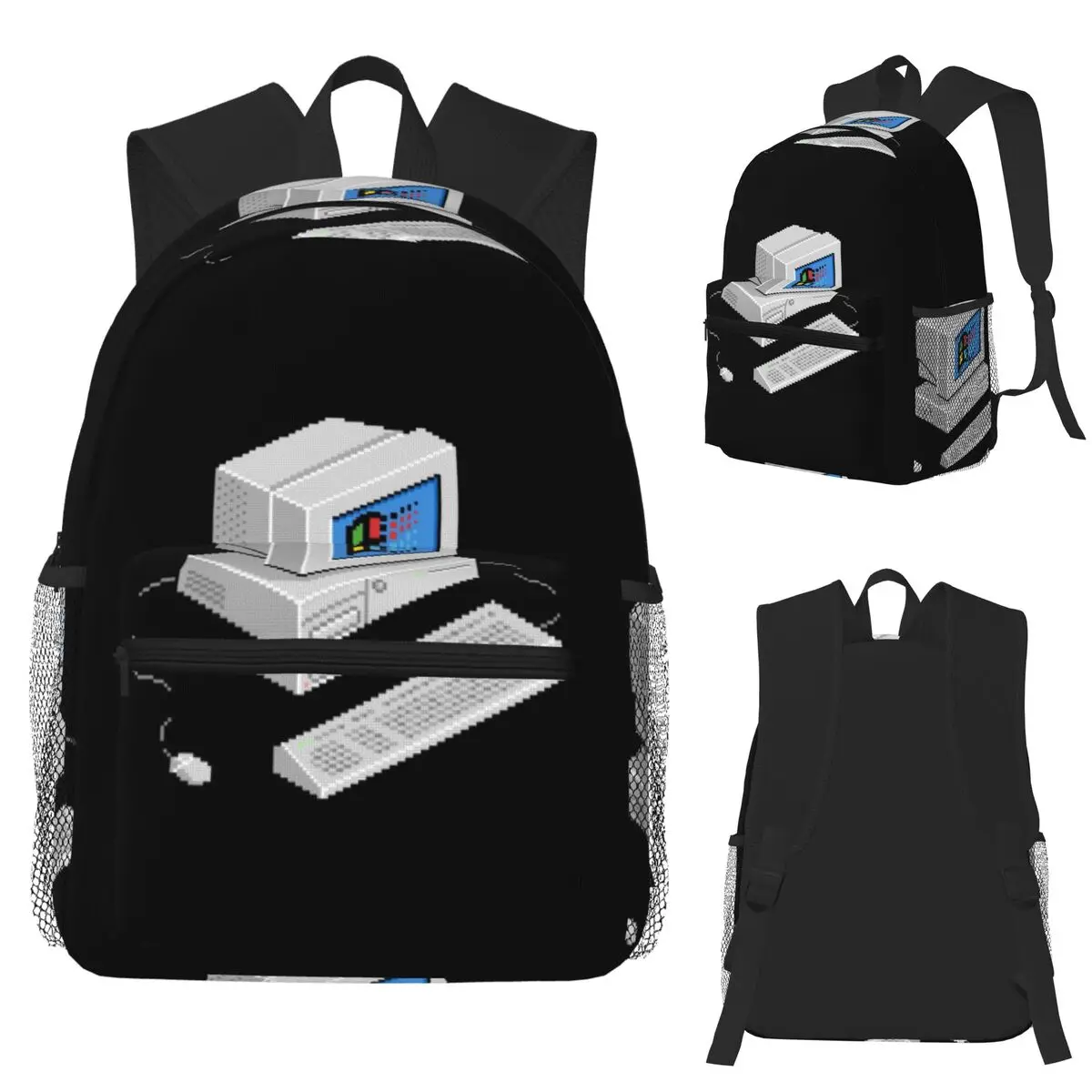 

Windows Vaporwave Student Backpack School Bag Hiking Travel Daypack for Boys Girls Fashion Bookbag Shoulder Bags