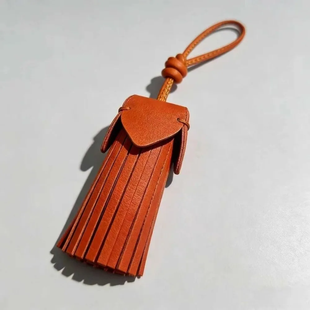 Faux Leather Leather Tassel Pendant Handmade Craft Multi-Purpose Use Keychain Accessory Lightweight Tassel Design