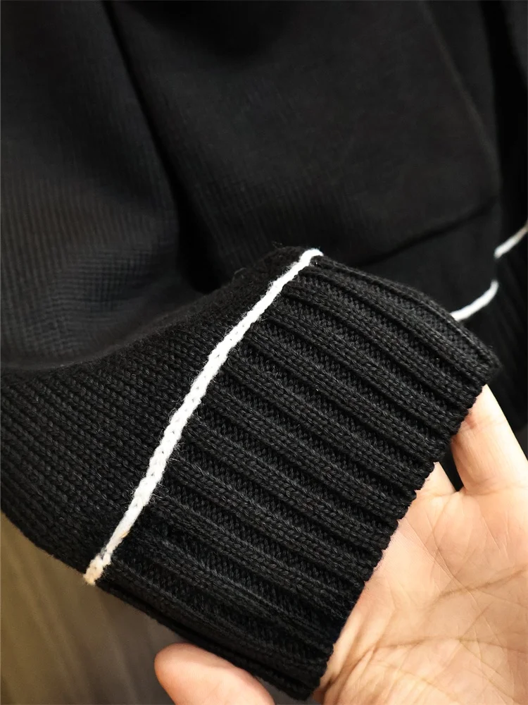 

Soft Knitted Sweater Pure Color Men's Faion Urban V-Ne Long Sve Open Cardigan Winter Youth Sle