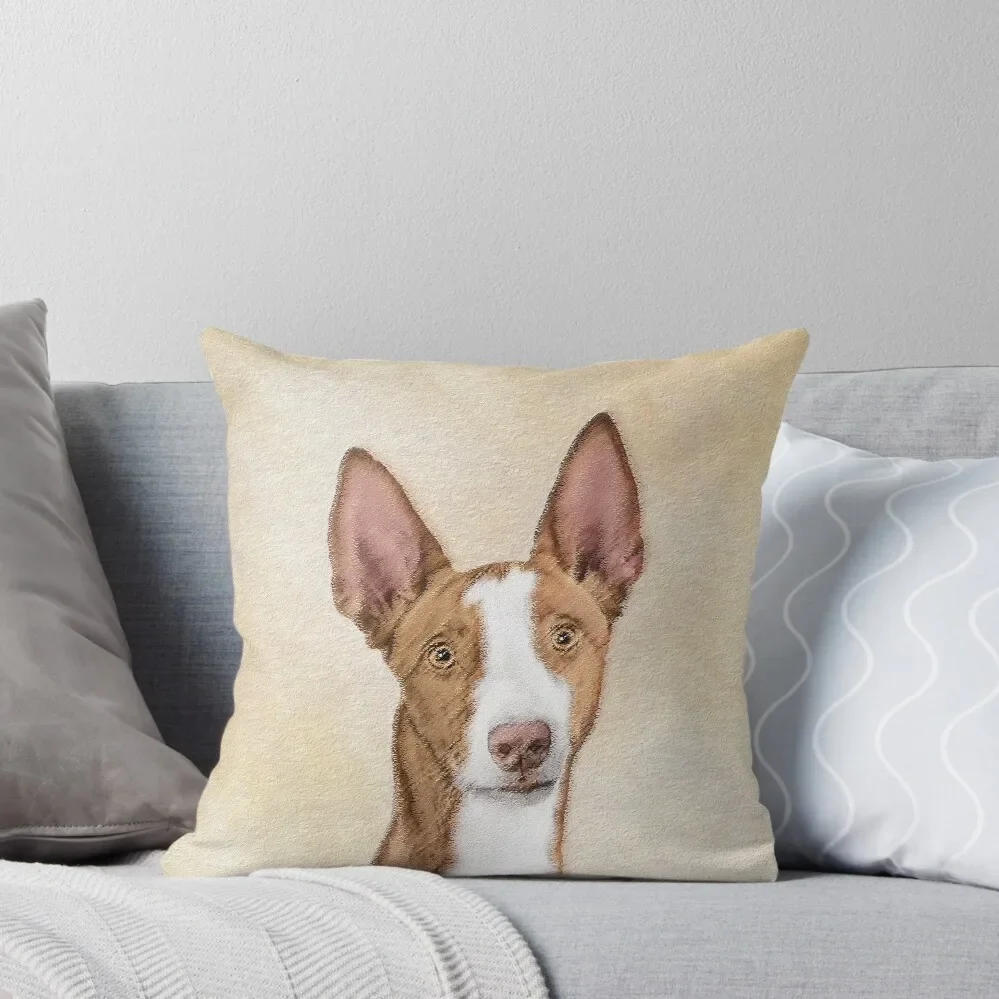 

Ibizan Hound Painting - Cute Original Dog Art Throw Pillow Cushion Covers For Living Room Plaid Sofa autumn pillowcase pillow