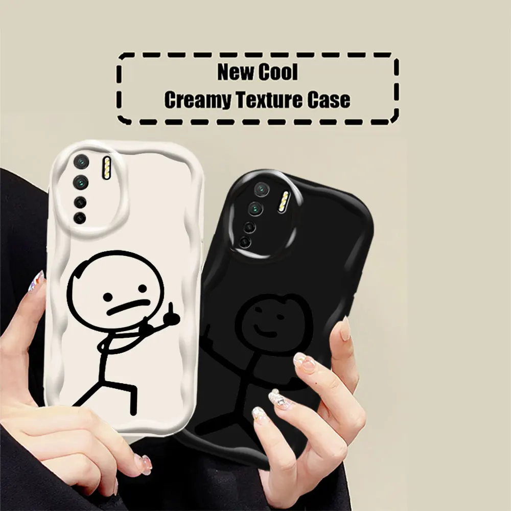 Funny Matchman Middle Finger Cute Man Phone Case For OPPO A98 A94 A93 A92 A79 A78 A76 A74 A60 A58 A57 A55 A54 A53 A38 2020 Cover