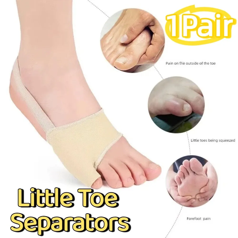 

Adjustable Little Toe Separators Anti-Slip Soft Bunion Corrector Pads Orthopedic Design Elastic Little Toe Valgus Corrector