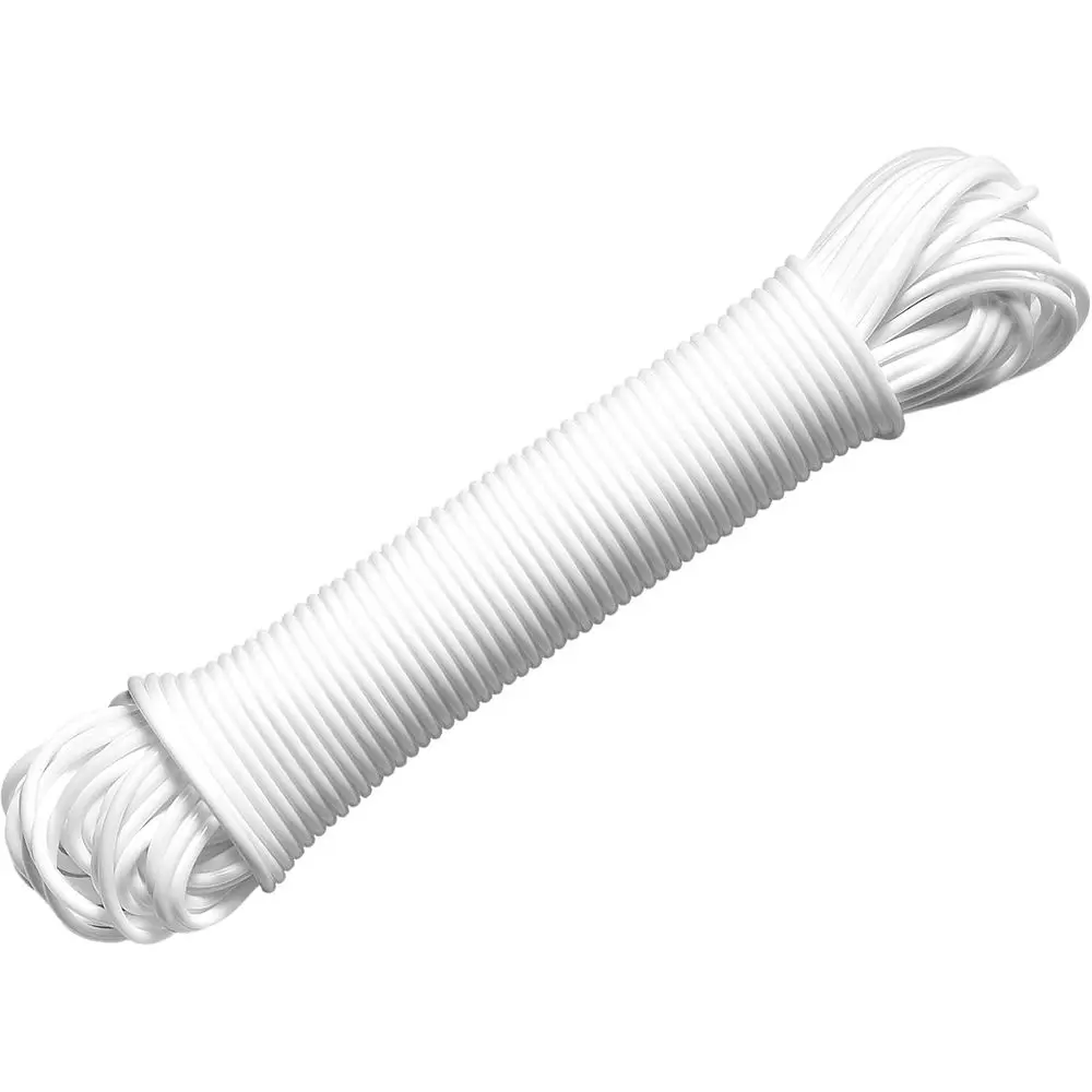 White 100-Foot Outdoor Plastic Clothesline