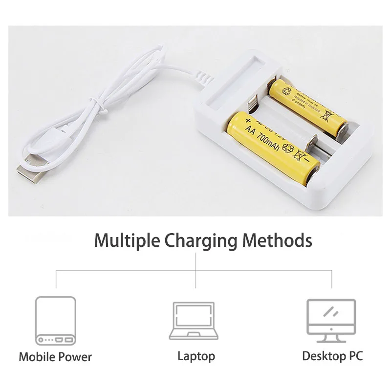 3-4 Slots Electric Battery Charger Intelligent Fast LED Indicator USB Charger For AA/AAA Ni-MH/Ni-Cd Rechargeable Battery