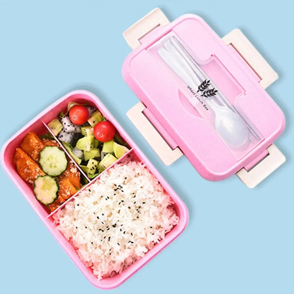 학생용 하이 퀄리티 멀티 컬러 도시락, 플라스틱 칸막이, 출퇴근 도장, 누출 방지 식품 용기, 1200ml