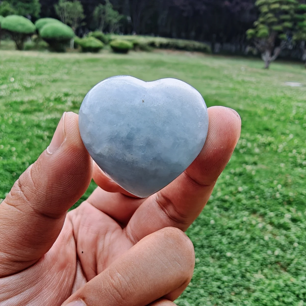 1 قلب اللازورد الطبيعي - شبكة ناعمة ومصقولة للتأمل والريكوشيه والديكور المنزلي - هدية خاصة مثالية