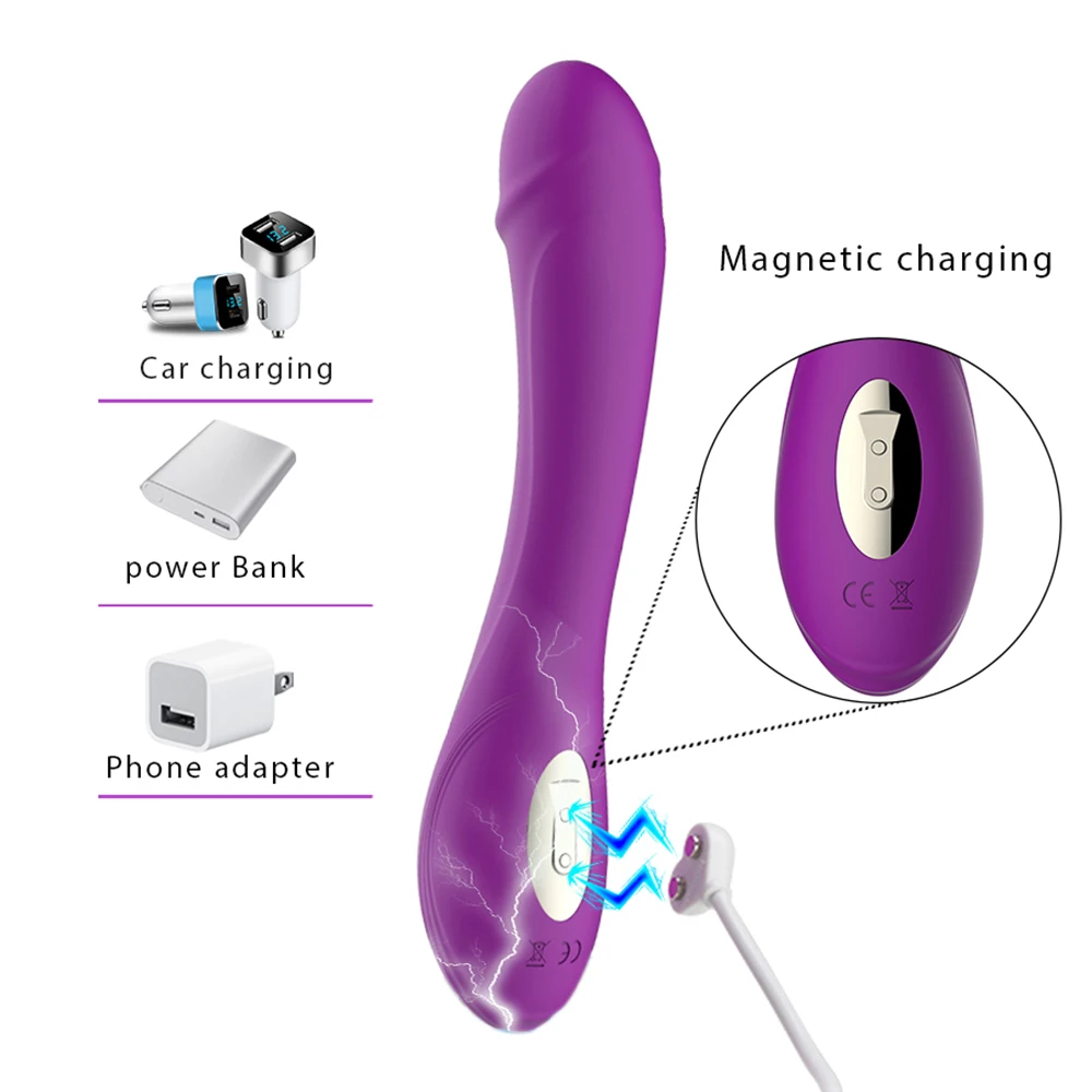 Powerful Dildo Vibrator Sex Toys with Climax Button Solf Silicone 10 Vibration Vagina Massager Female Masturbation Sexy Device