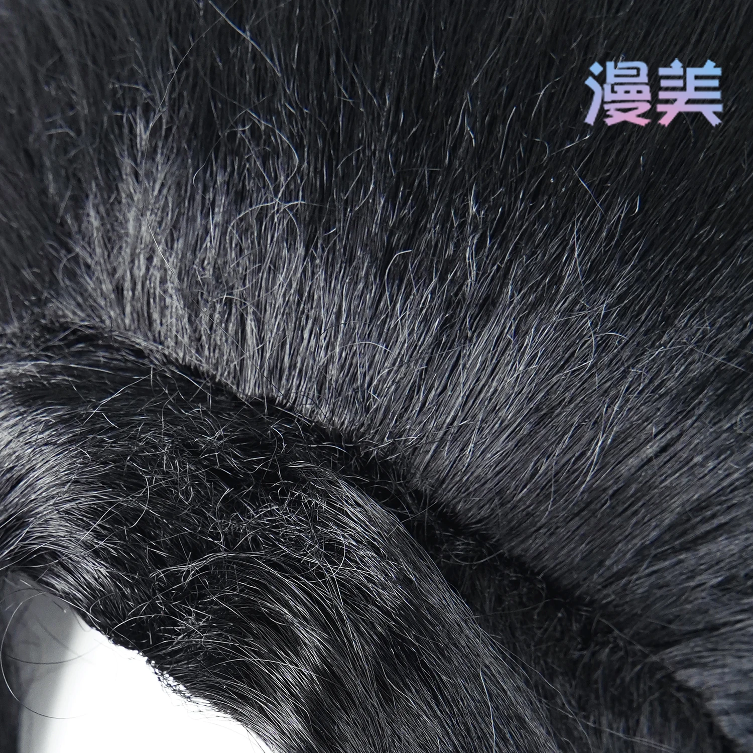 Kibutsuji Muzan-Peluca de Cosplay de Anime, pelo sintético rizado negro resistente al calor, accesorios para fiesta de Navidad y Halloween para mujeres y niñas