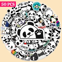 Cute Lovely Panda Stickers Kawaii Animal Black and white Small Self-Adhesive Decals Scrapbook Luggage Refrigerator Notebook Toys