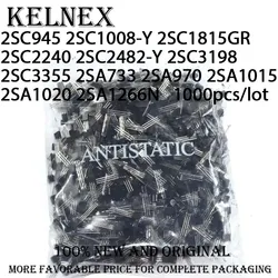1000pcs/lot 2SC945 2SC1008-Y 2SC1815GR 2SC2240 2SC2482-Y 2SC3198 2SC3355 2SA733 2SA970 2SA1015 2SA1020 2SA1266N triode TO-92
