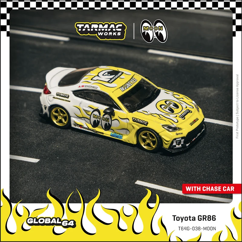 

PreSale TW 1:64 Toyota GR86 MOONEYES Diecast Car Model Collection Toys Tarmac Works